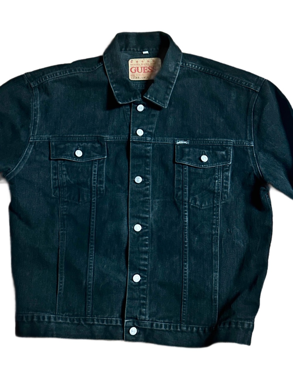 Guess ~ Men’s XX-Large ~ Vintage (1990’s) ~ Black Denim Jacket